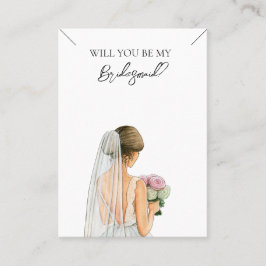 の花嫁結婚の花嫁のネックレスディスプレイカード 名刺