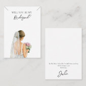 の花嫁結婚の花嫁のネックレスディスプレイカード 名刺 (正面/裏面)