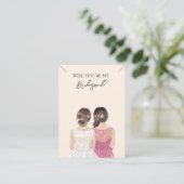 の花嫁結婚の花嫁のネックレスディスプレイカード 名刺 (スタンド正面)