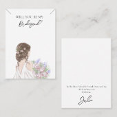 の花嫁結婚の花嫁のネックレスディスプレイカード 名刺 (正面/裏面)