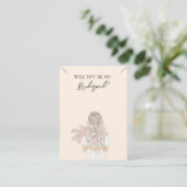の花嫁結婚の花嫁のネックレスディスプレイカード 名刺 (スタンド正面)