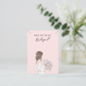 の花嫁結婚の花嫁のネックレスディスプレイカード 名刺 (スタンド正面)