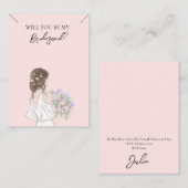 の花嫁結婚の花嫁のネックレスディスプレイカード 名刺 (正面/裏面)
