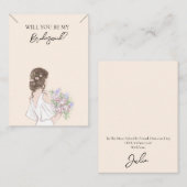 の花嫁結婚の花嫁のネックレスディスプレイカード 名刺 (正面/裏面)