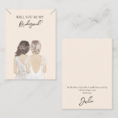 の花嫁結婚の花嫁のネックレスディスプレイカード 名刺 (正面/裏面)