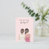 の花嫁結婚の花嫁のネックレスディスプレイカード 名刺 (スタンド正面)