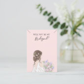 の花嫁結婚の花嫁のネックレスディスプレイカード 名刺 (スタンド正面)