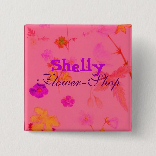 、の花店Shelly 缶バッジ (正面)