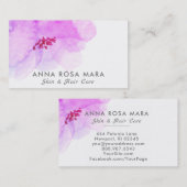 *~*の花柄の抽象芸術のはっきりしたでエレガントな水彩画 名刺 (正面/裏面)