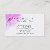 *~*の花柄の抽象芸術のはっきりしたでエレガントな水彩画 名刺 (裏面)