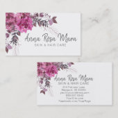 *~*の花柄の抽象芸術のモダンな水彩画Hygrangea 名刺 (正面/裏面)