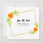 の花結婚四角カードテンプレートベクトル 招待状 (裏面)