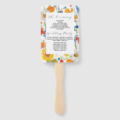 の花結婚手ファン夏花模様プログラム ハンドファン (裏面)