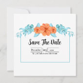 の花結婚色デザイン招待状カードデザイン 招待状 (裏面)