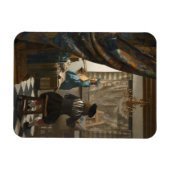 の芸術ヨハネス・ヴェルメ絵を描ール マグネット (横)