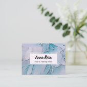 *~*の芸術的なピンク及び青い花の花のシャクヤク 名刺 (スタンド正面)