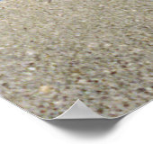 ～の茶色のコンクリート建物の横に止まっている青い車 ポスター (角)