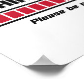 の荷考える荷バーは我慢して下さい ポスター (角)