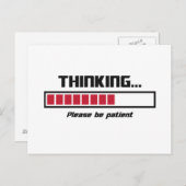 の荷考える荷バーは我慢して下さい ポストカード (正面/裏面)