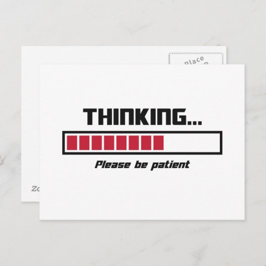 の荷考える荷バーは我慢して下さい ポストカード (正面/裏面)