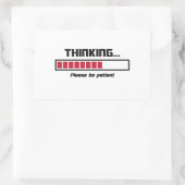 の荷考える荷バーは我慢して下さい 長方形シール (バッグ)