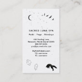 *~*の虹の松の木を跳躍させている宇宙月のキツネ 名刺 (裏面)