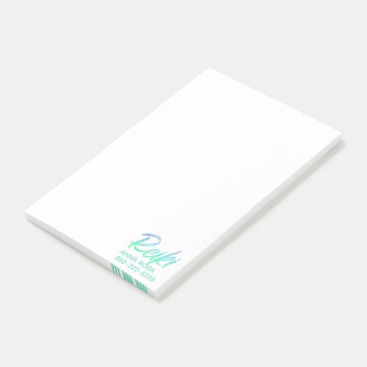 *~*の虹色の青緑及びターコイズの霊気 ポストイット (アングル)