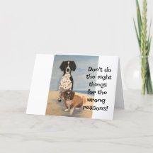 の行動を修正するためのグリーティングカード