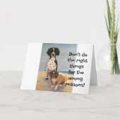 の行動を修正するためのグリーティングカード サンキューカード (正面)