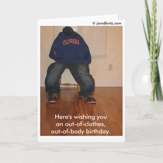 の衣服、の体の誕生日 カード (正面)