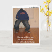 の衣服、の体の誕生日 カード (黄色い花)