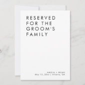 の表モダンエレガント記号に対して結婚予約されている 招待状 (正面)