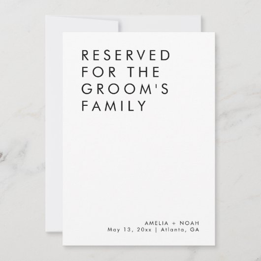 の表モダンエレガント記号に対して結婚予約されている 招待状 (正面)