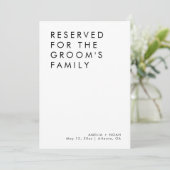 の表モダンエレガント記号に対して結婚予約されている 招待状 (スタンド正面)