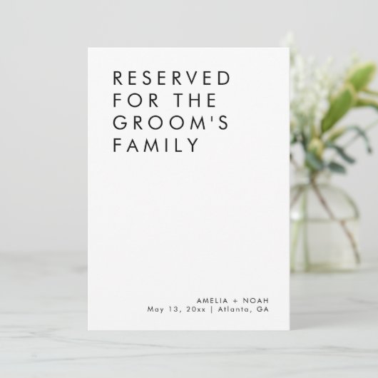 の表モダンエレガント記号に対して結婚予約されている 招待状 (スタンド正面)