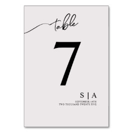 の表モダン数結婚。 テーブルナンバー