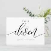 の表モダン結婚番号の書道 – 11 招待状 (スタンド正面)