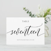 の表モダン結婚番号の書道 – 17 招待状 (スタンド正面)