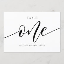 の表モダン結婚番号の書道 – 1