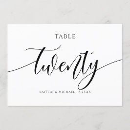の表モダン結婚番号の書道 – 20 招待状
