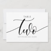 の表モダン結婚番号の書道 – 2 招待状 (裏面)