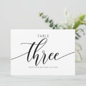 の表モダン結婚番号の書道 – 3 招待状 (スタンド正面)