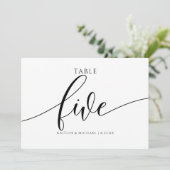 の表モダン結婚番号の書道 – 5 招待状 (スタンド正面)