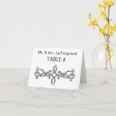 の表結婚シンボルや象徴プレイスカード カード (黄色い花)