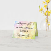 の表結婚シンボルや象徴プレイスカード カード (黄色い花)