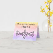 の表結婚シンボルや象徴プレイスカード カード (黄色い花)