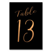 の表結婚数金ゴールド銅グリッターブラック テーブルナンバー (裏面)