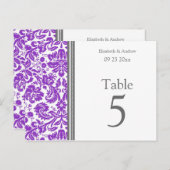の表結婚番カード灰色の紫 ポストカード (正面/裏面)