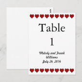 の表結婚番カード |ブラックスクリプト ポストカード (正面/裏面)