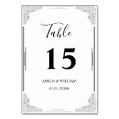 の表結婚番カード | ミニマルスタイル テーブルナンバー (正面)